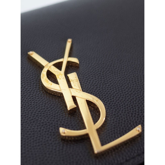 Saint Laurent Paris Classic Kate Satchel Chain Shoulder Bag Black - Picture 8 of 9